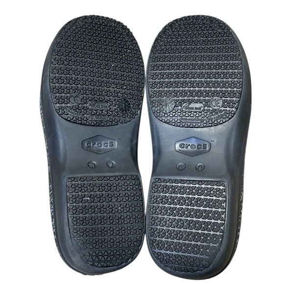Crocs At Work Neria Pro II Clog Shoes Womens 9 Black Gray Speckle Slip on - Picture 7 of 9